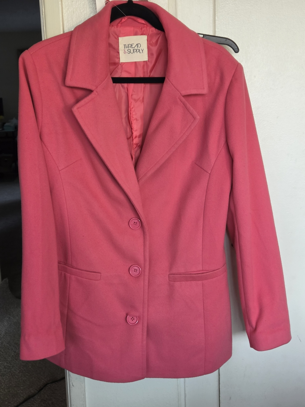 Thread & Supply Coral Pink Tailored Women's Blazer